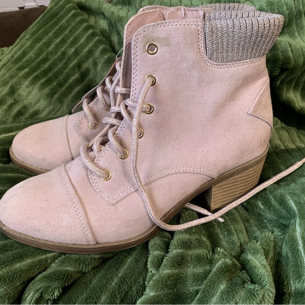 New pink boots. Size 5